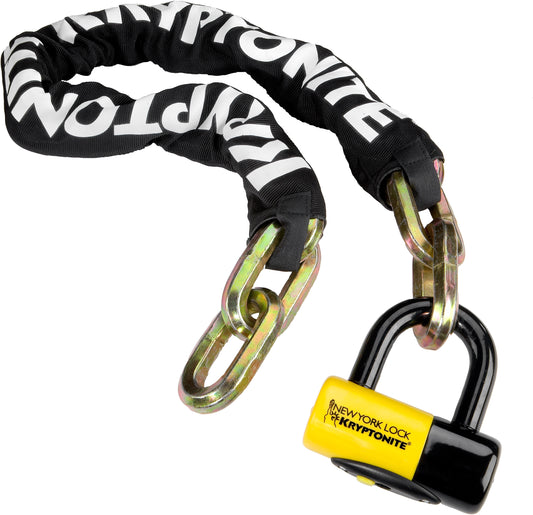 Kryptonite New York Fahgettaboudit Chain 14mmX100cm And NY Disc Lock Sold Secure Diamond